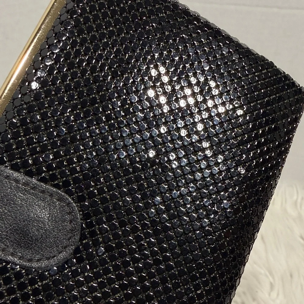 WHITING & Davis Black Mesh Clutch